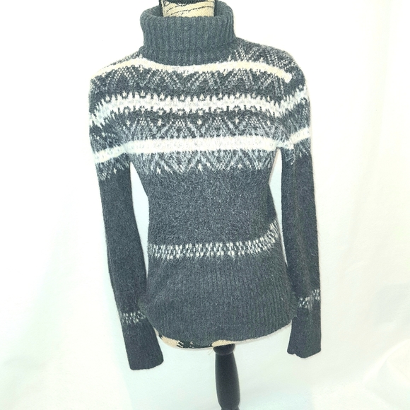 It's Our Time Sweaters - ITS OUR TIME Womens Acrylic Knit Sweater Medium Gray Woven